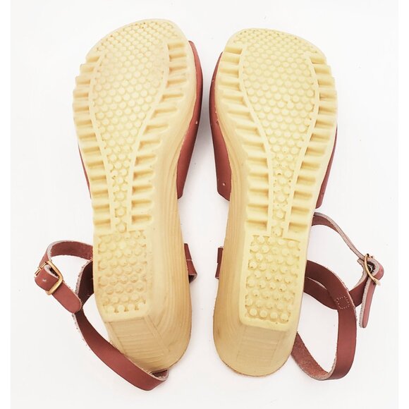 Sears Shoe Place Womens DEAD STOCK Vintage 70's Shoes PLATFORM WEDGE Sandals 8 - Picture 11 of 11